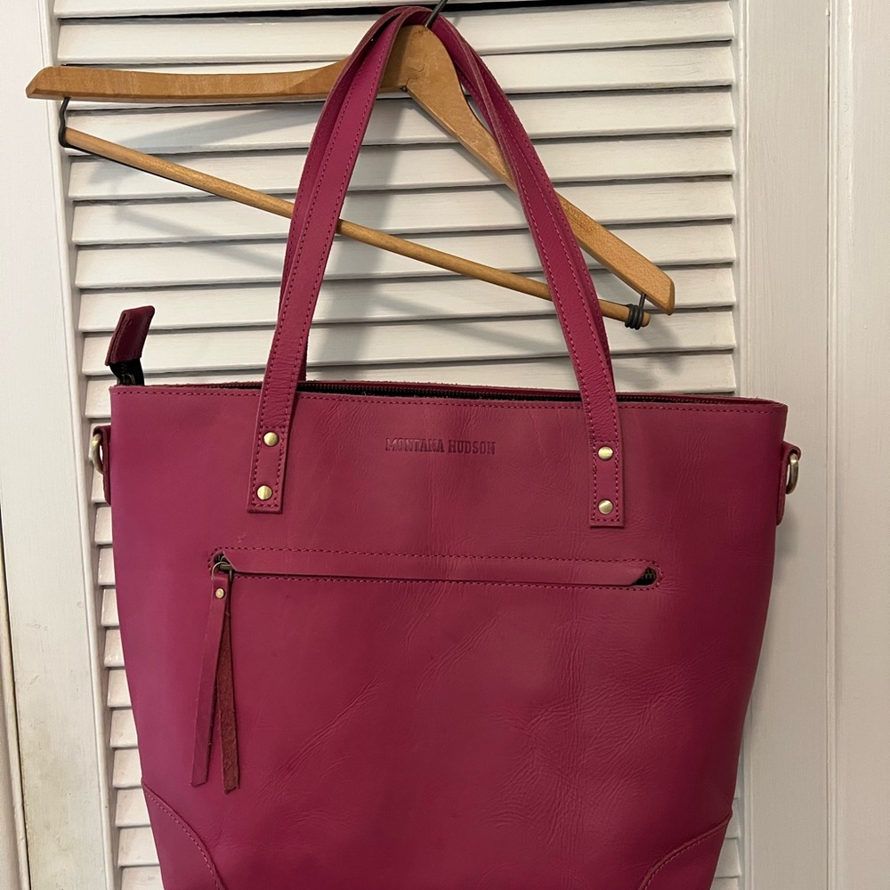 Montana Hudson Eva leather zip tote